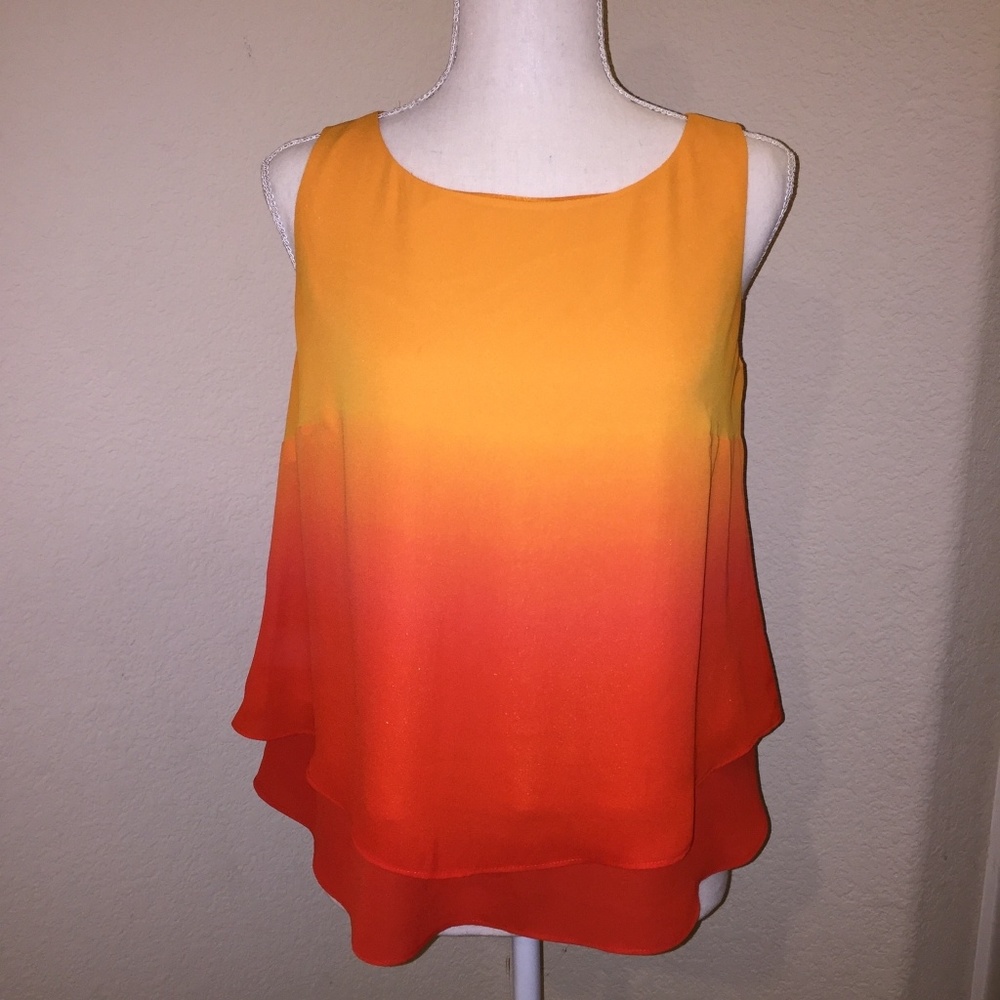 Ombre Red/Orange Blouse